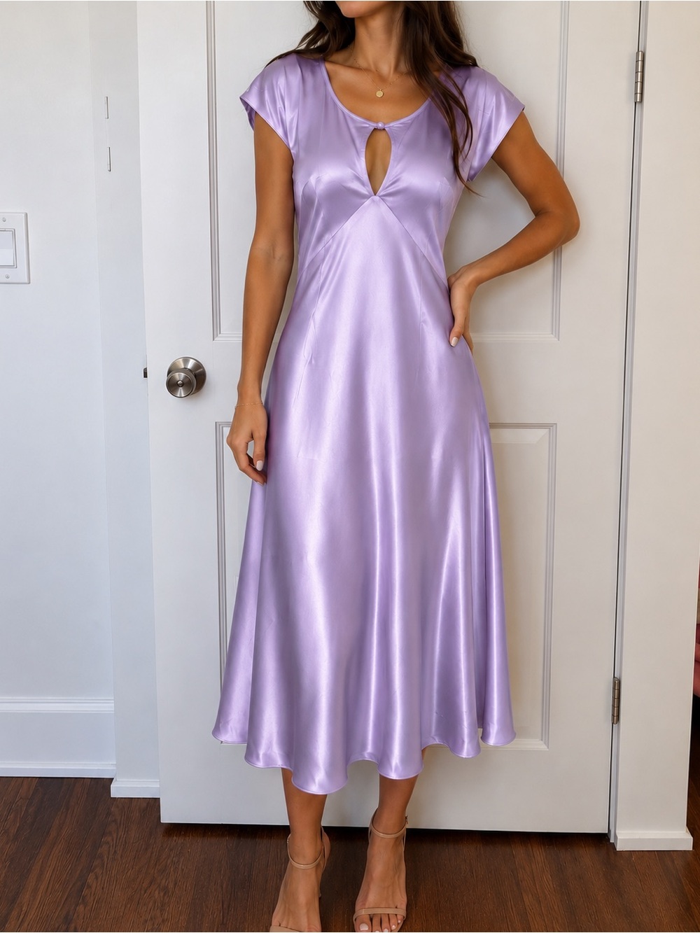 Old Navy Lavender Satin Slip Dress